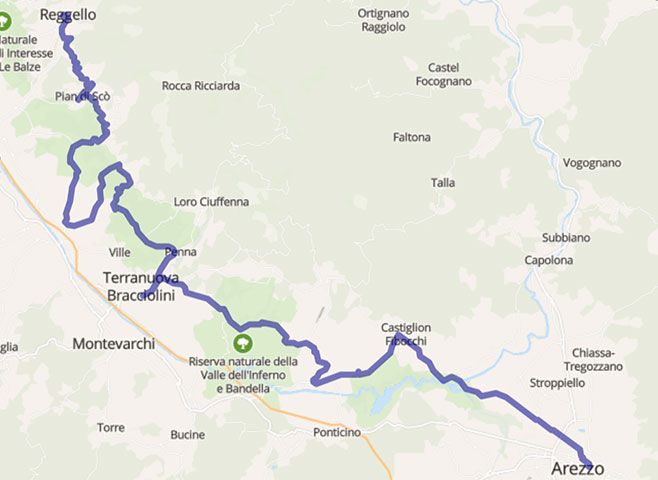 Strada dei 7 ponti in moto - Mappa minitour