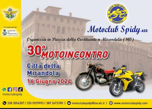 Motoraduni 30° MOTOINCONTRO CITTA' DELLA MIRANDOLA 