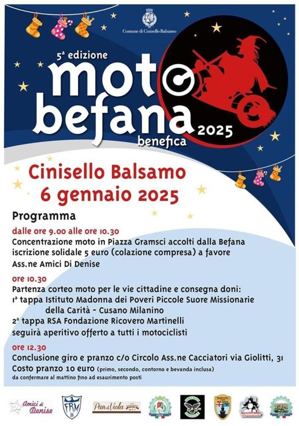 Motoraduni 5° MOTO BEFANA BENEFICA CITTA' DI CINISELLO BALSAMO