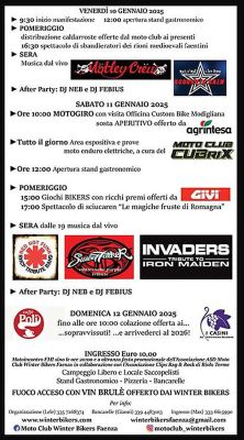 Programma motoraduno 32° WINTERBIKERS