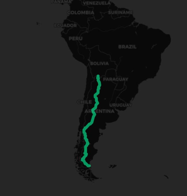 Ruta 40 la strada più spettacolre del Sud America - Mappa