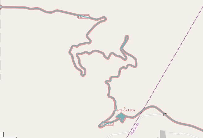 L'avventurosa strada Serra da Leba  in Angola - Mappa