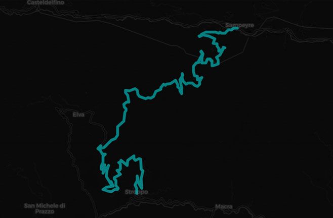 Colle di Sampeyre: curve e tornanti avventurosi - Mappa