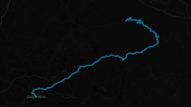 Mont Ventoux: avventura in moto - Mappa