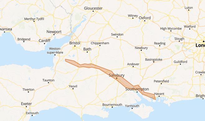 L'avventurosa strada della Gola di Cheddar in Inghilterra - Mappa