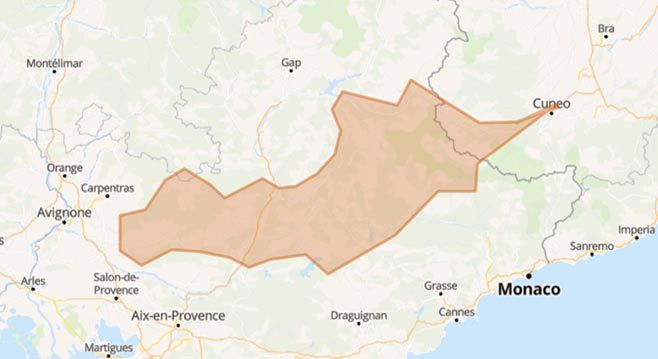 Francia in moto alla scoperta della strada della lavanda - Mappa