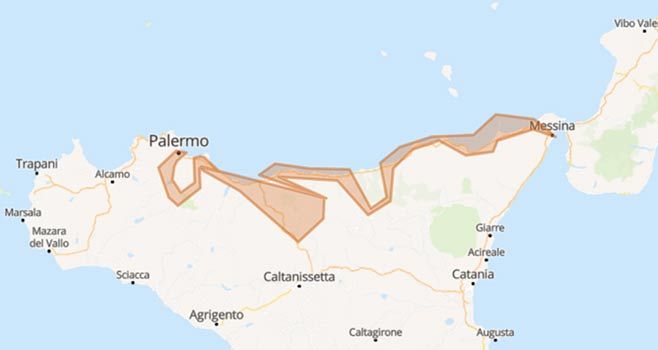 Gran Tour della Sicilia - Tappa Tre - la Costa Tirrenica - Mappa