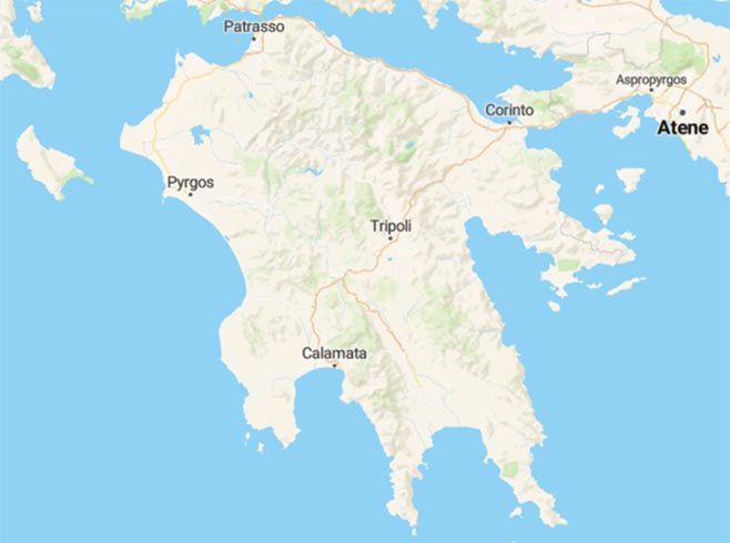 Capodanno in Moto nel Peloponneso: Magica Grecia - Mappa