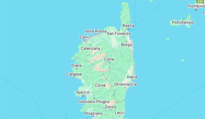 Corsica in moto a Capodanno - Mappa